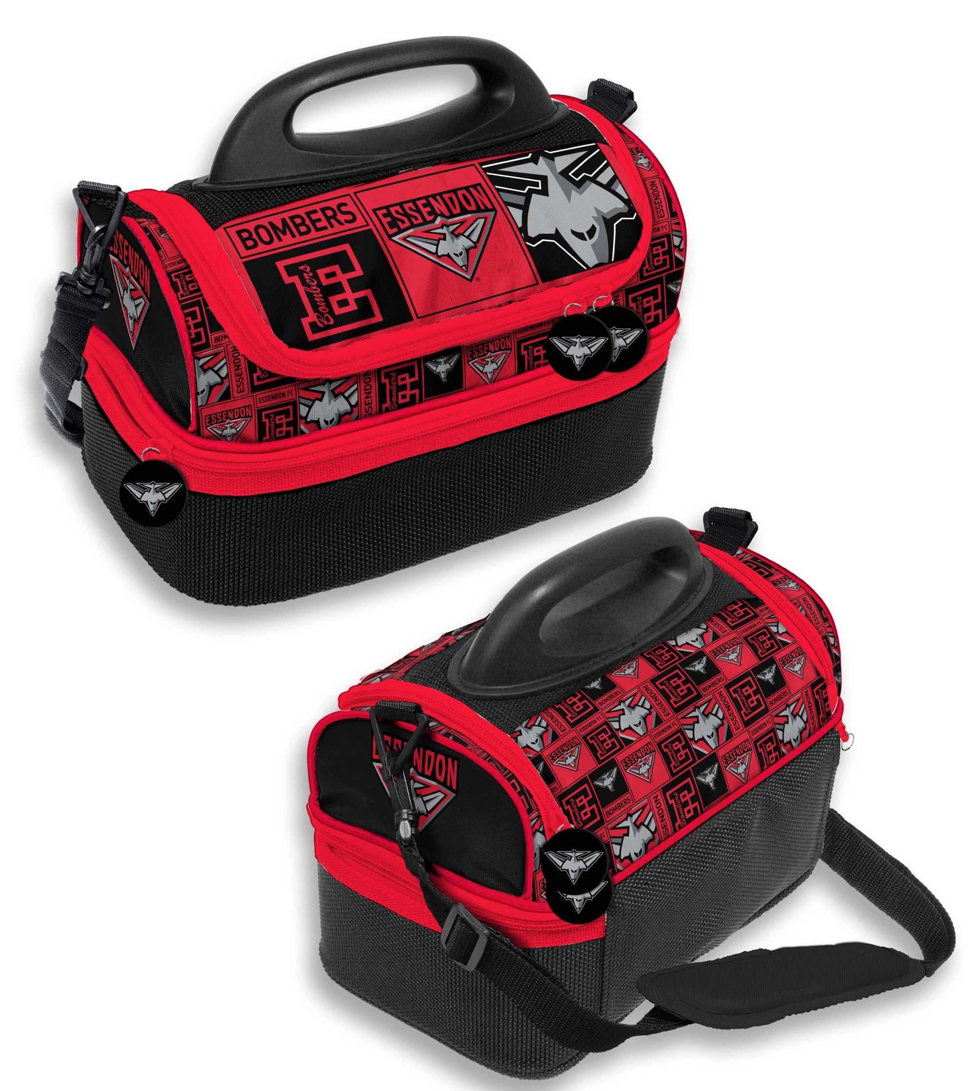 AFL Essendon Bombers Print Dome Cooler Bag - Insulated Lunch Box-Work, School