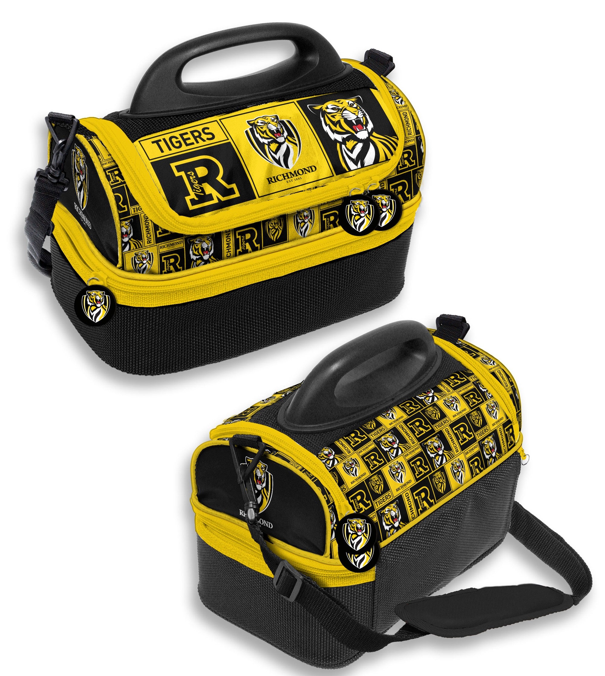 AFL Richmond Tigers Print Dome Cooler Bag - Insulated Lunch Box - Work, School