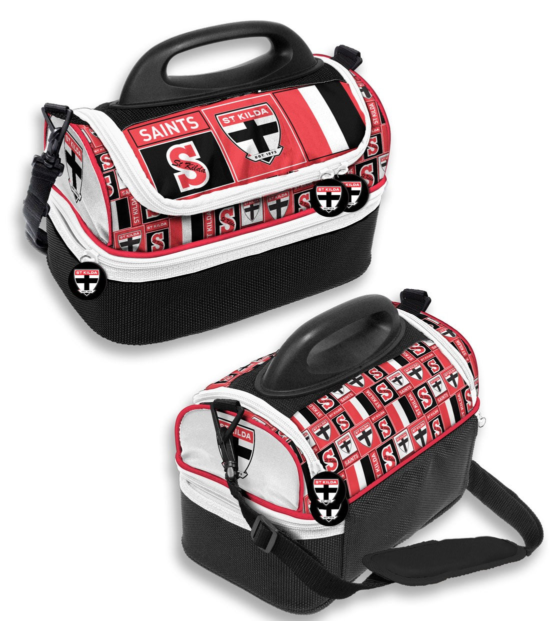 AFL St Kilda Saints Print Dome Cooler Bag - Insulated Lunch Box - Work, School