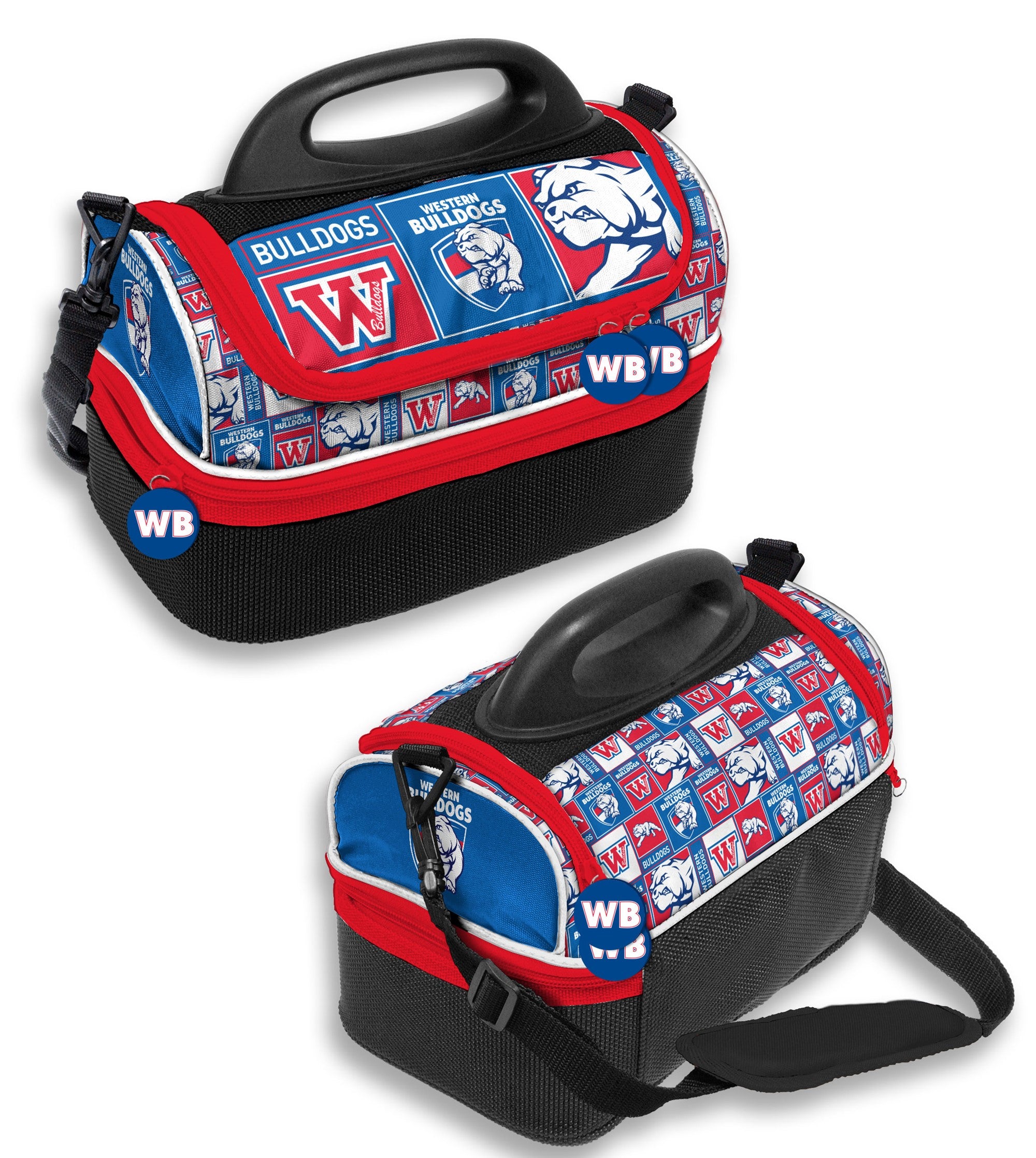 AFL Western Bulldogs Print Dome Cooler Bag - Insulated Lunch Box - Work, School