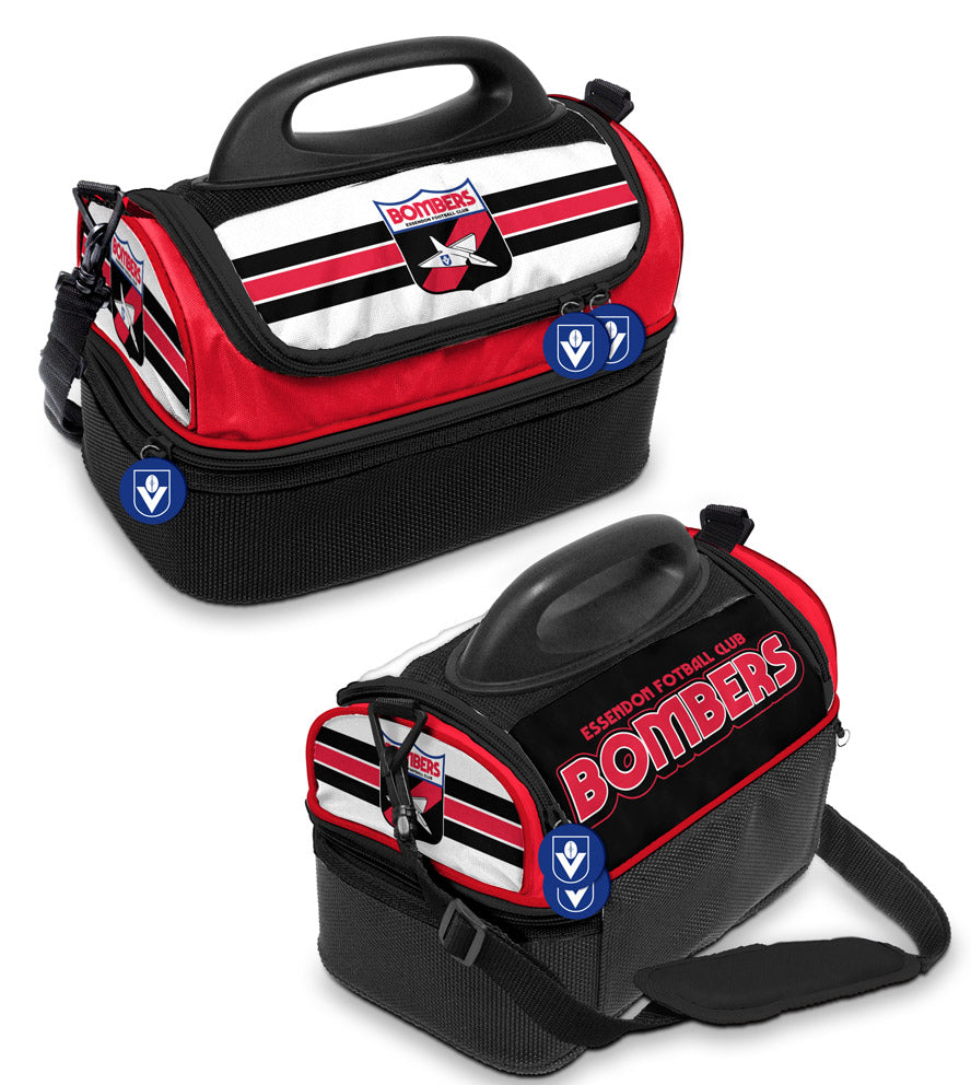 AFL Essendon Bombers Retro Dome Cooler Bag - Insulated Lunch Box Work School
