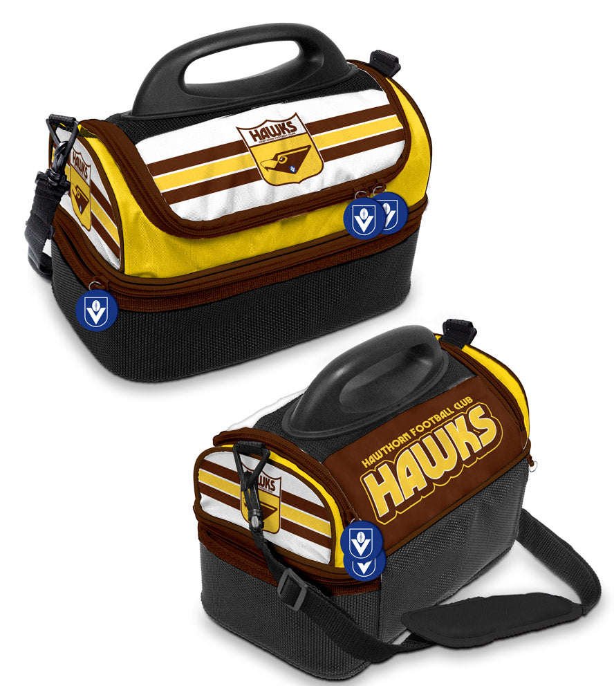AFL Hawthorn Hawks Retro Dome Cooler Bag - Insulated Lunch Box Work School