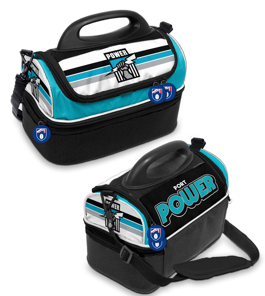AFL Port Adelaide Power Retro Dome Cooler Bag - Insulated Lunch Box Work School