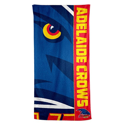 AFL Adelaide Crows Beach Towel -150x75cm (Gym, Swimming, Shower, Bath)