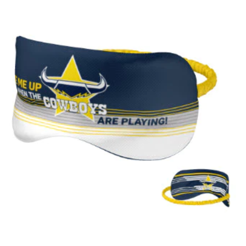 NRL North QLD Cowboys Sleep Mask - Double Sided - Official NRL Product