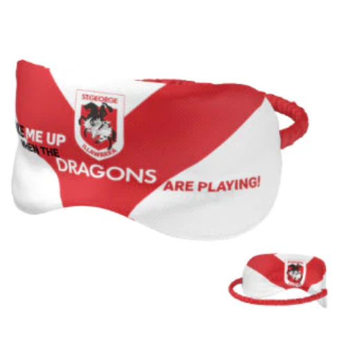 NRL St George Dragons Sleep Mask - Double Sided - Official NRL Product