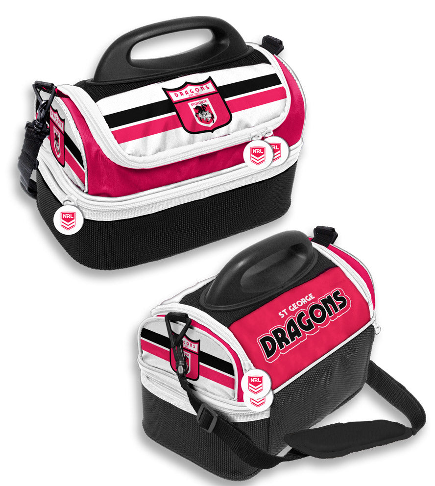 NRL St George Dragons Retro Dome Cooler Bag - Insulated Lunch Box Work School