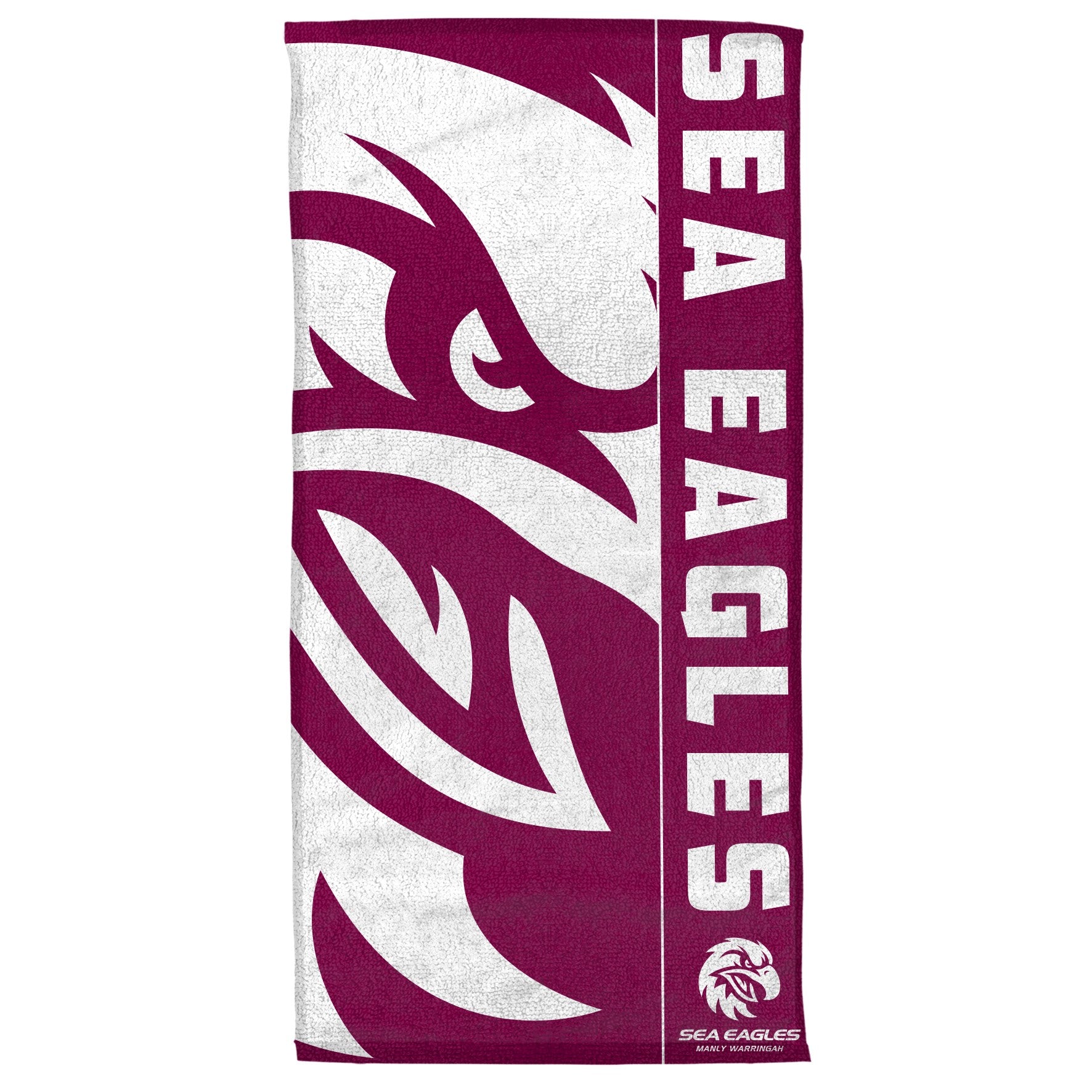 NRL Manly Sea Eagles Beach Towel -150x75cm (Gym, Swimming, Shower, Bath)