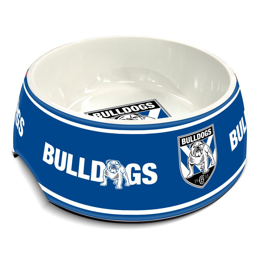 NRL Canterbury Bulldogs Melamine Dog Bowl 710ml Diameter 16cm Inner, 23cm base