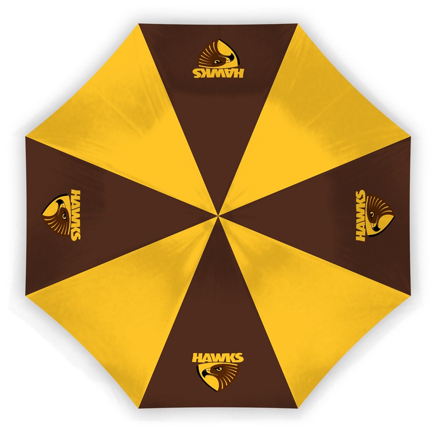 AFL Hawthorn Hawks Compact Umbrella - Glovebox Suitable