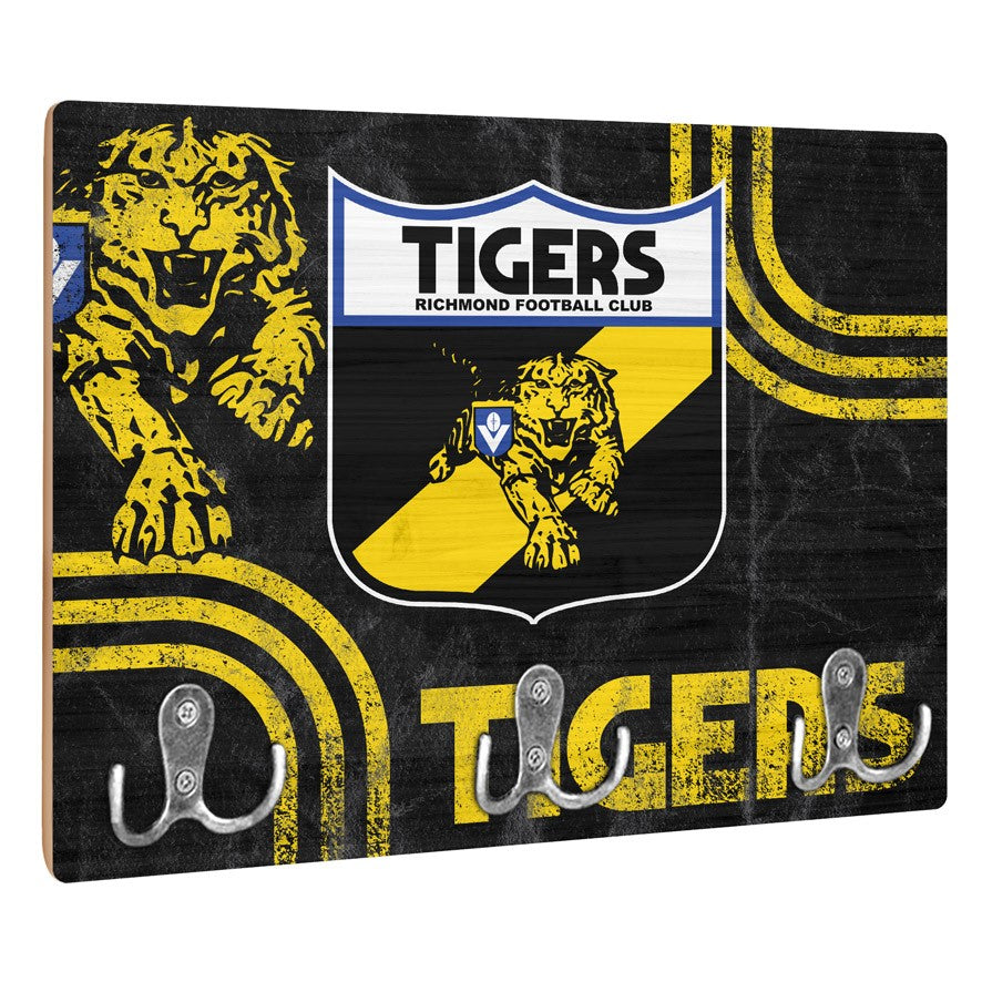 AFL Heritage Richmond Tigers Wall Key Rack Holder - Retro