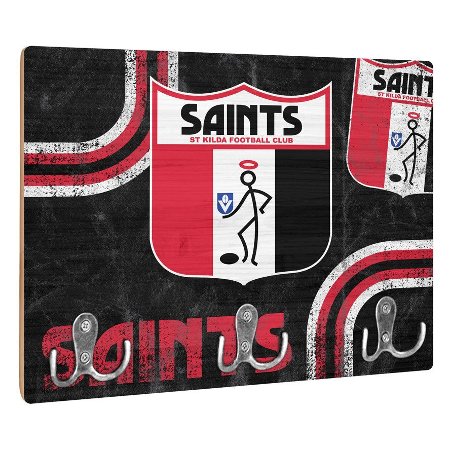 AFL Heritage St Kilda Saints Wall Key Rack Holder - Retro