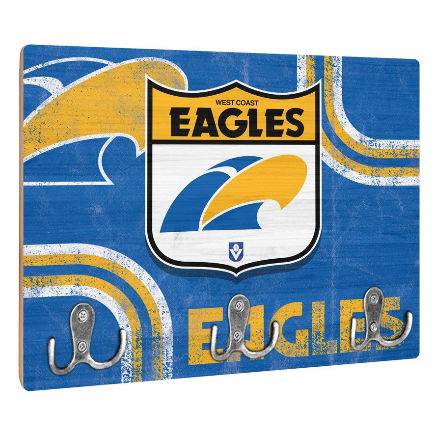AFL Heritage West Coast Eagles Wall Key Rack Holder - Retro