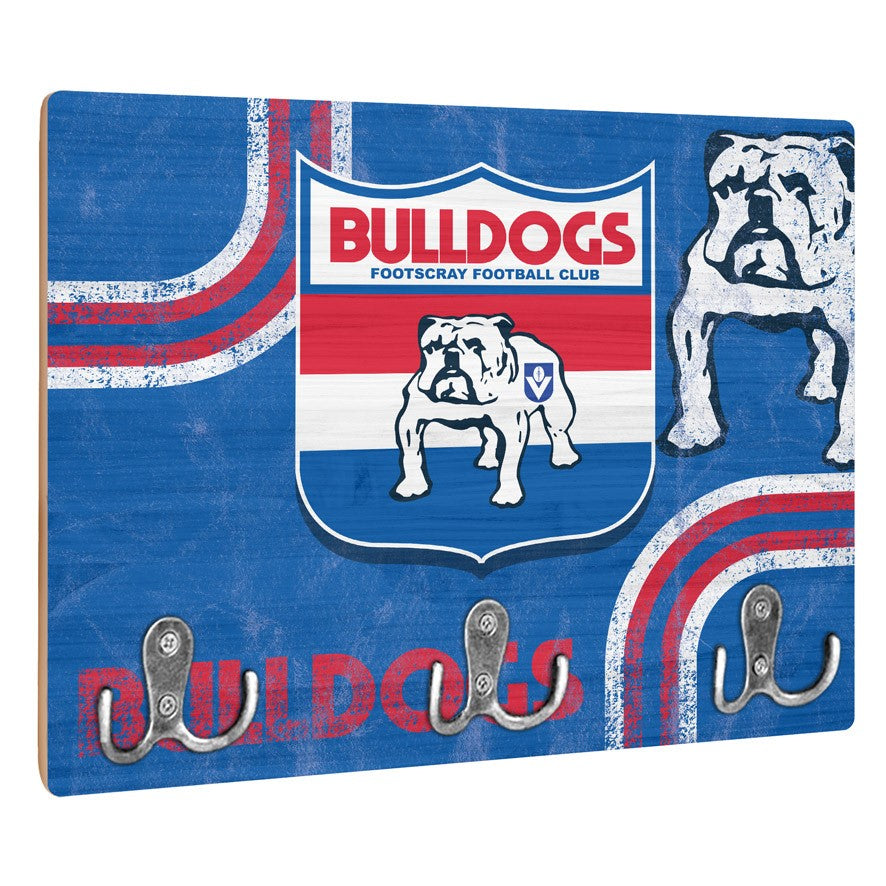 AFL Heritage Western Bulldogs Wall Key Rack Holder - Retro