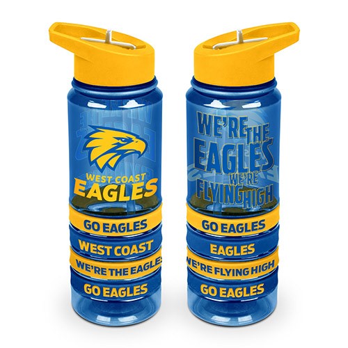 AFL West Coast Eagles Tritan Drink Bottle with Wrist Bands