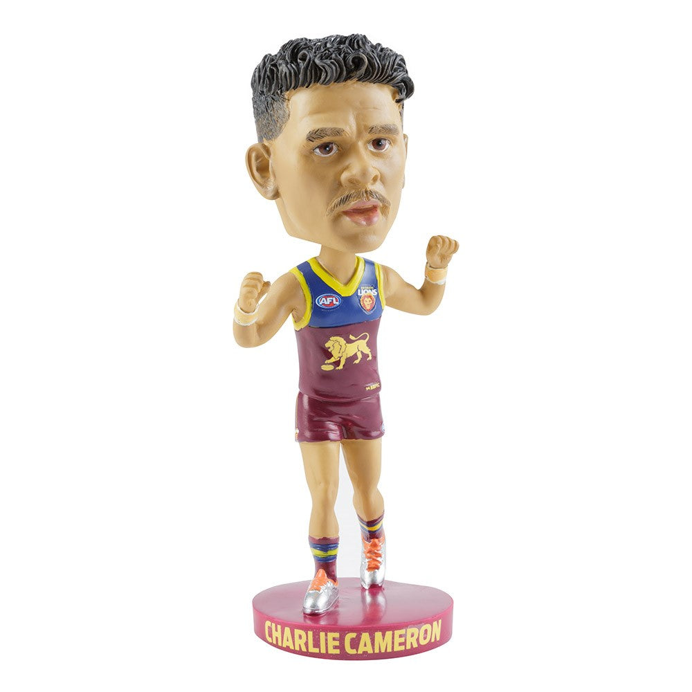 AFL Brisbane Lions CHARLIE CAMERON Bobblehead Collectable 18cm tall Statue Gift