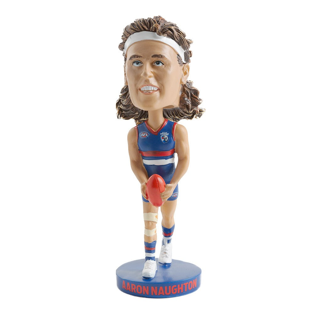 AFL Western Bulldogs AARON NAUGHTON Bobblehead Collectable 18cm tall Statue Gift