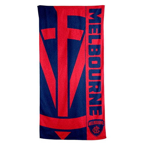 AFL Melbourne Demons Beach Towel -150x75cm (Gym, Swimming, Shower, Bath)