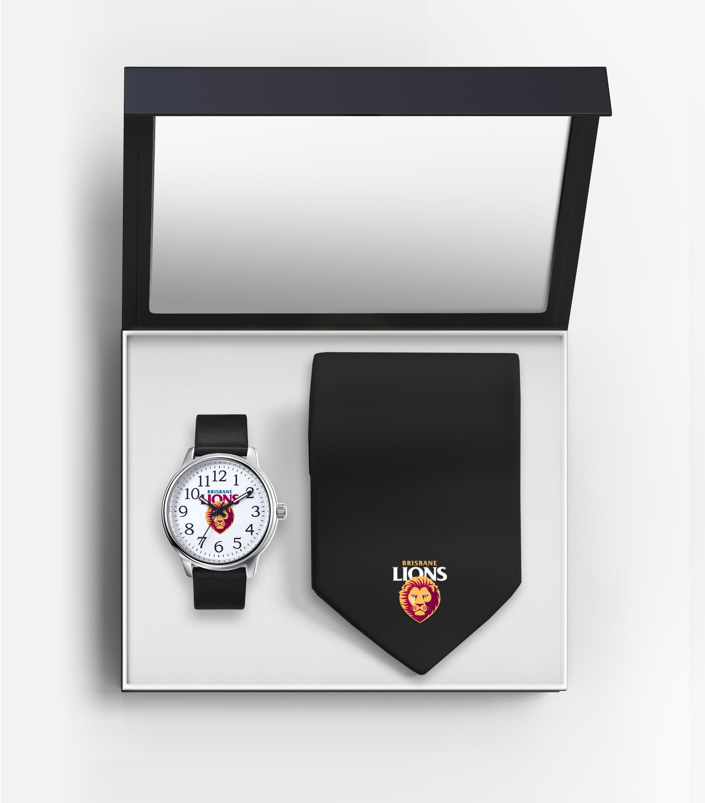 AFL Brisbane Lions Watch & Tie Gift Set