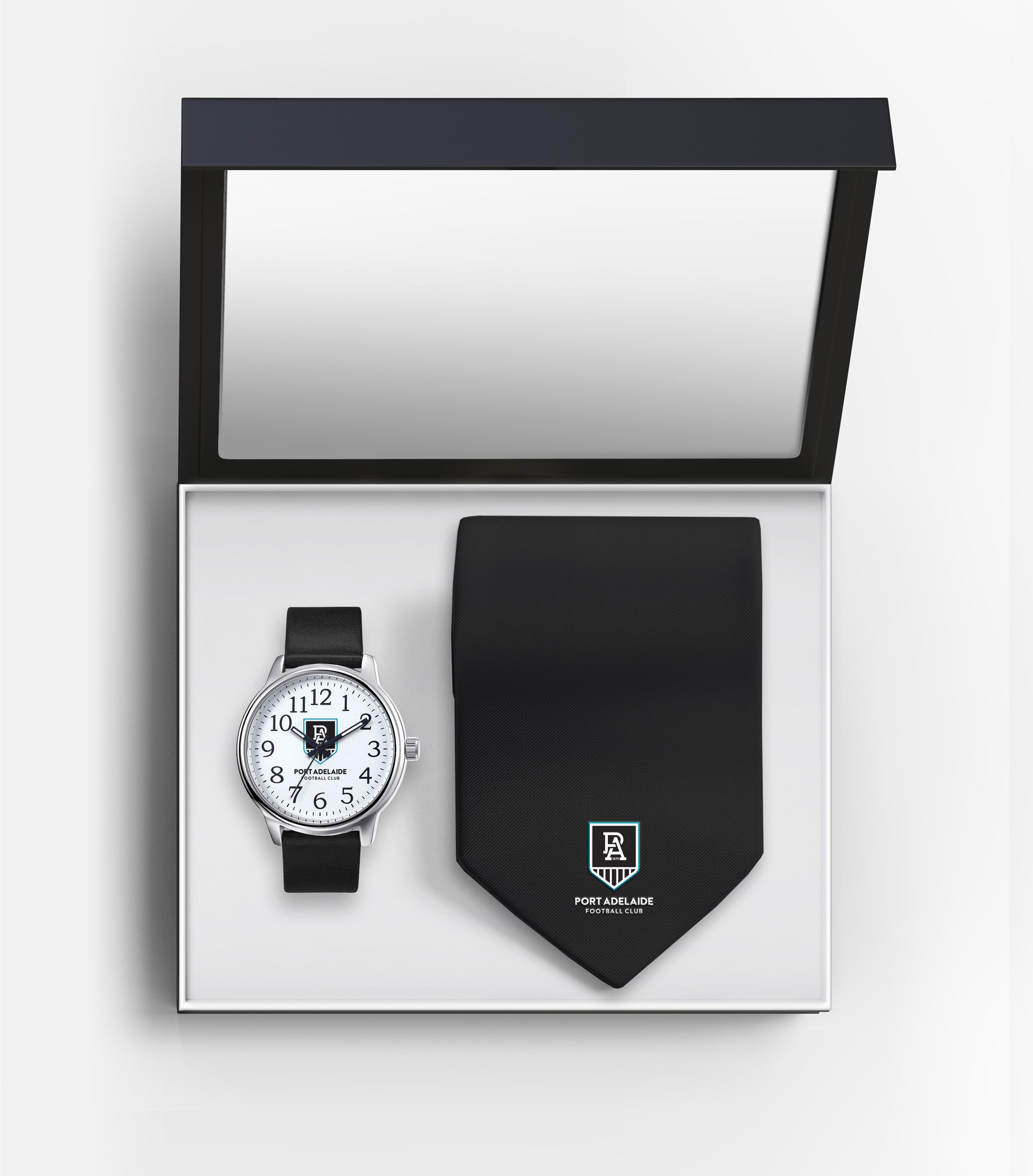 AFL Port Adelaide Power Watch & Tie Gift Set