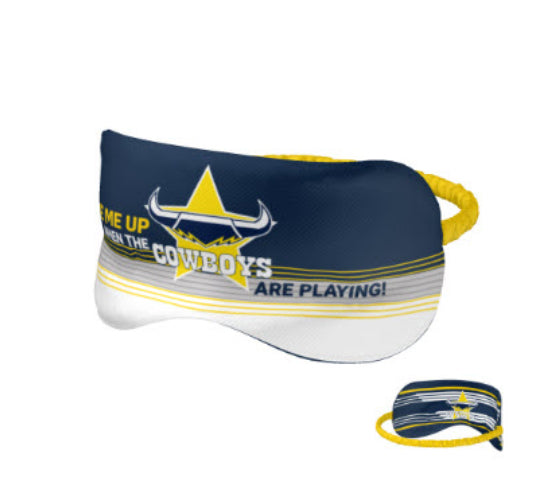 NRL North QLD Cowboys Sleep Mask - Double Sided - Official NRL Product