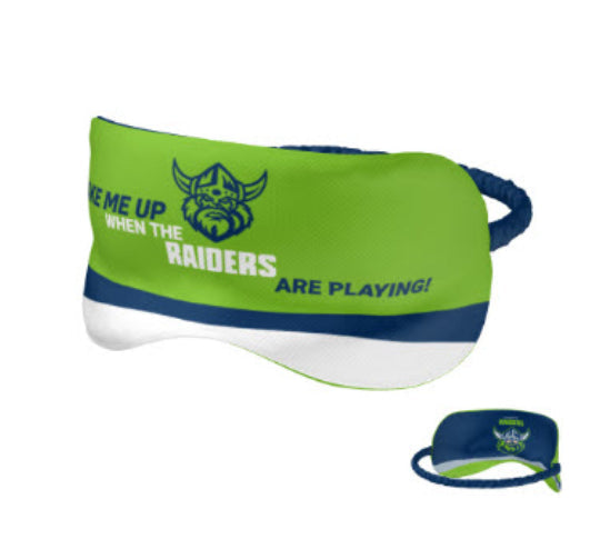 NRL Canberra Raiders Sleep Mask - Double Sided - Official NRL Product