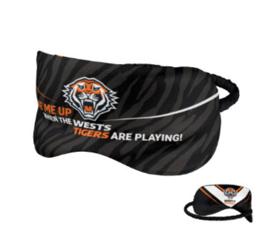 NRL Wests Tigers Sleep Mask - Double Sided - Official NRL Product
