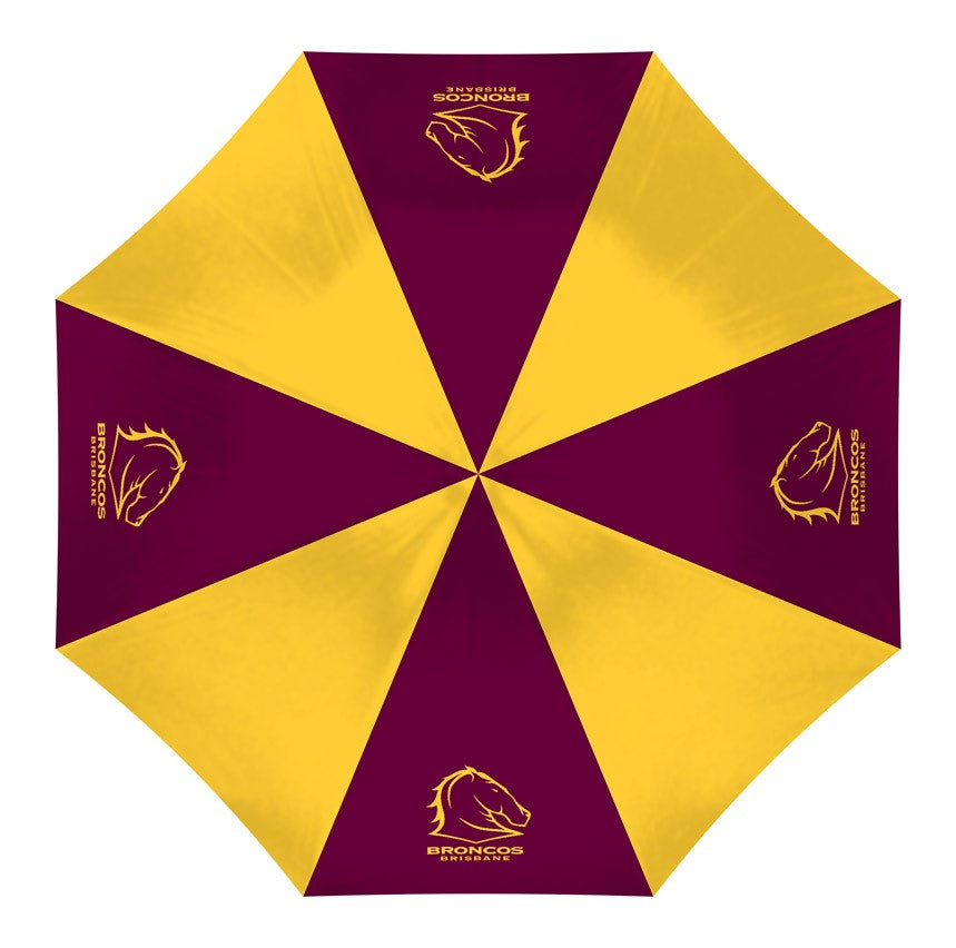 NRL Brisbane Broncos Compact Umbrella - Glovebox Suitable