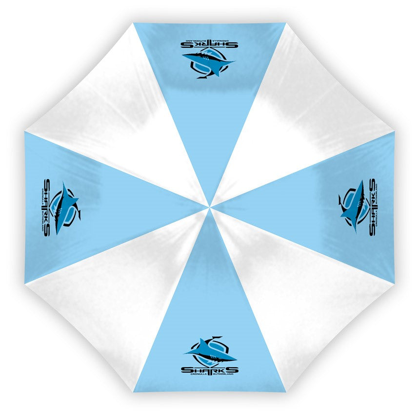 NRL Cronulla Sutherland Sharks Compact Umbrella - Glovebox Suitable