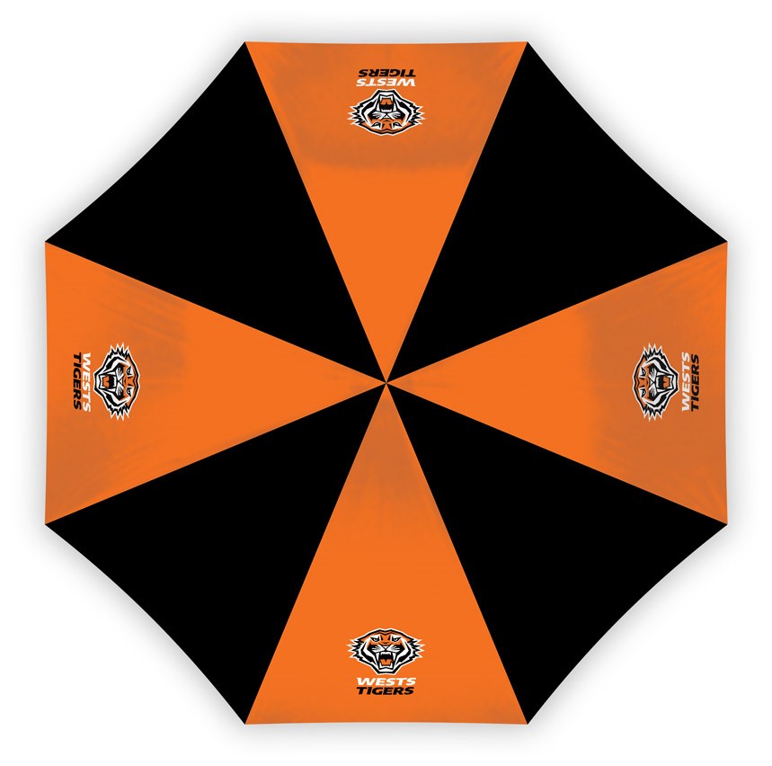 NRL Wests Tigers Compact Umbrella - Glovebox Suitable
