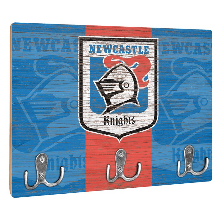 NRL Heritage Newcastle Knights Wall Key Rack Holder - Retro