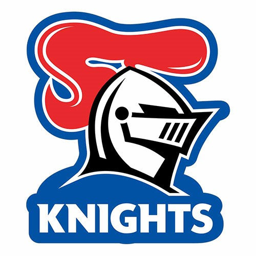 Official NRL Sticker Newcastle Knights 19cm(H) x 16cm(W) - Tracked Delivery
