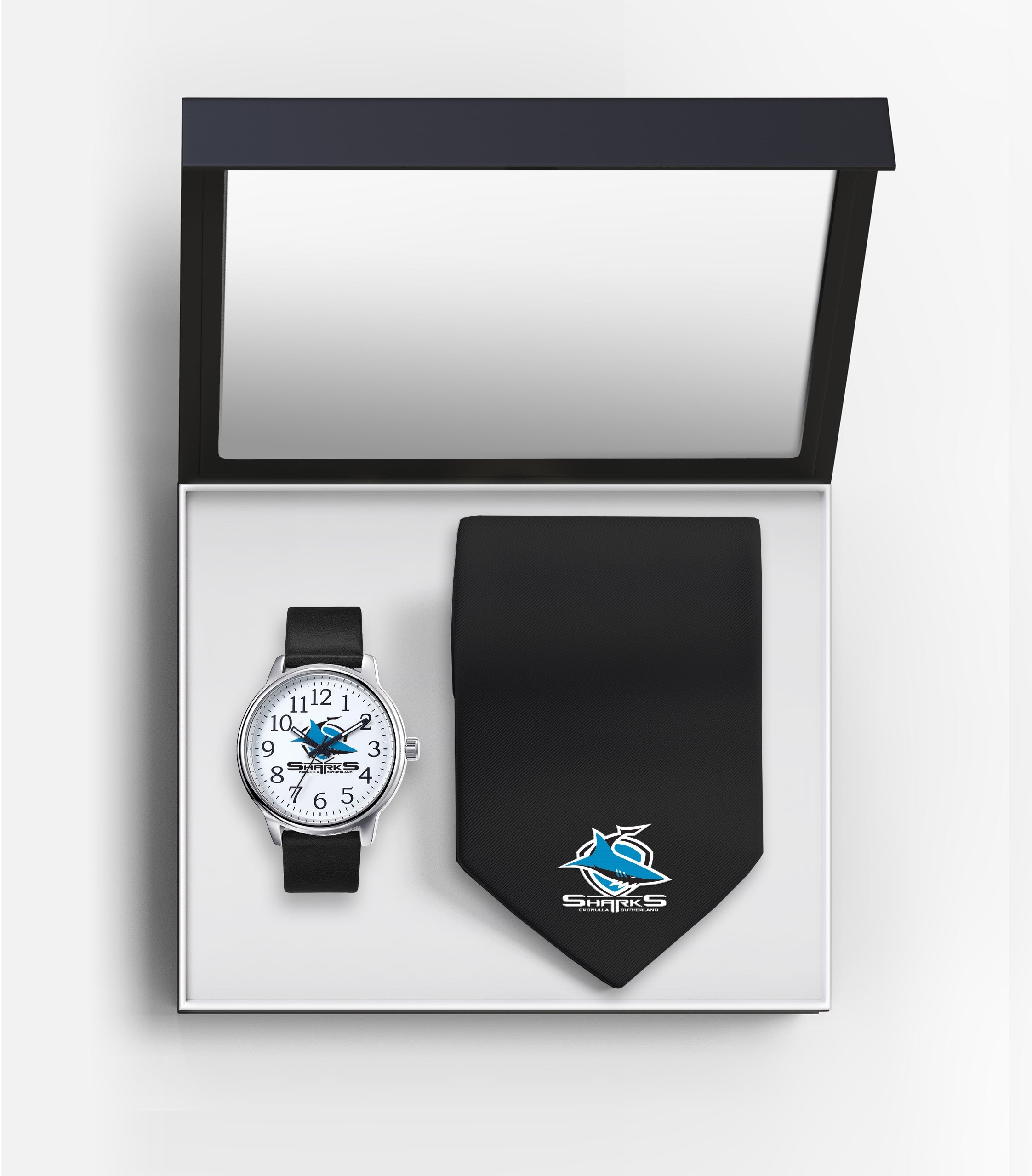 NRL Cronulla Sharks Watch & Tie Gift Set