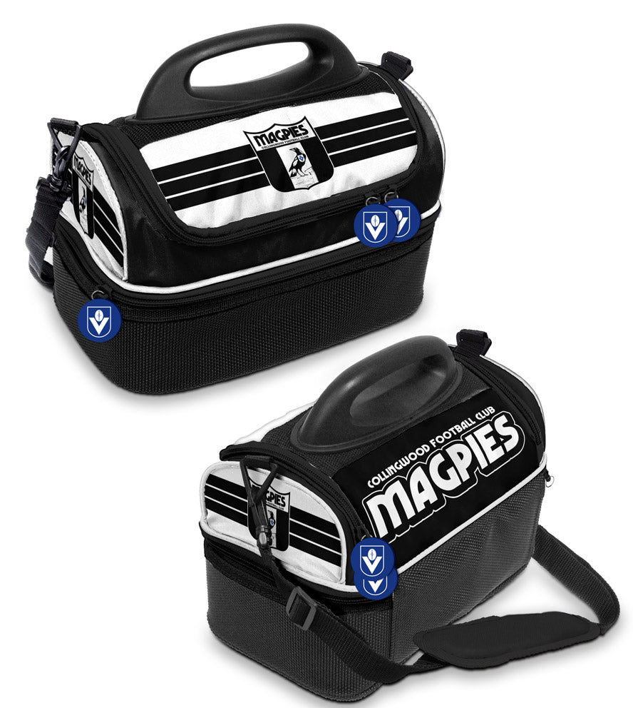 AFL Collingwood Magpies Retro Dome Cooler Bag - Insulated Lunch Box Work School