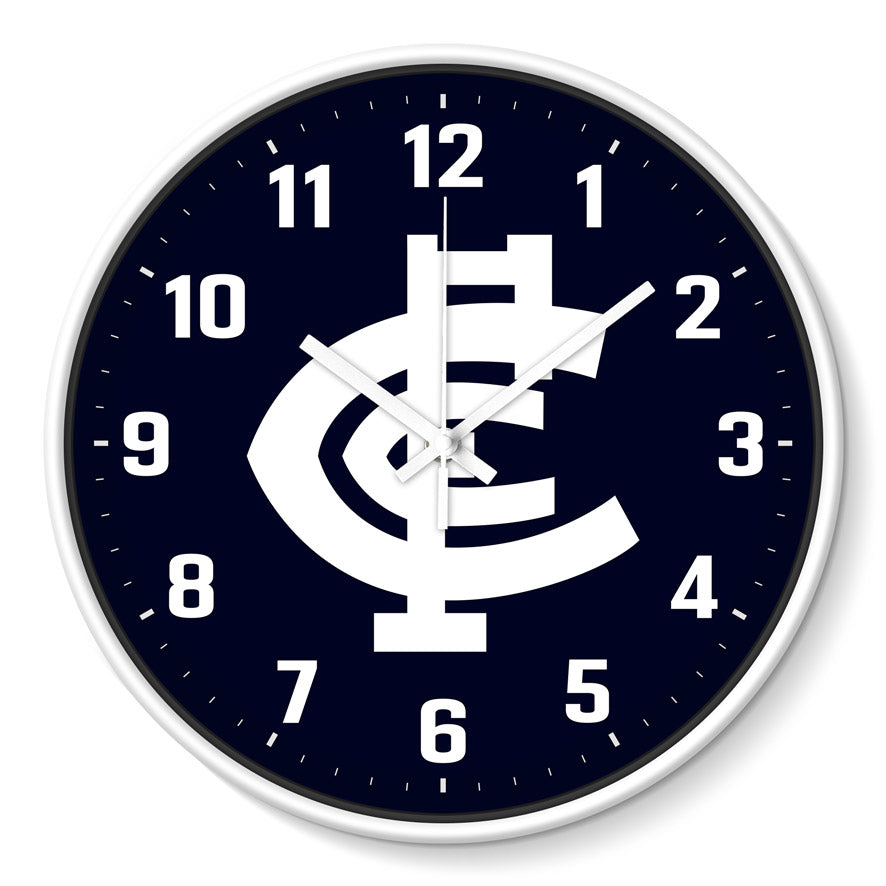 AFL Carlton Blues Wall Clock 30cm
