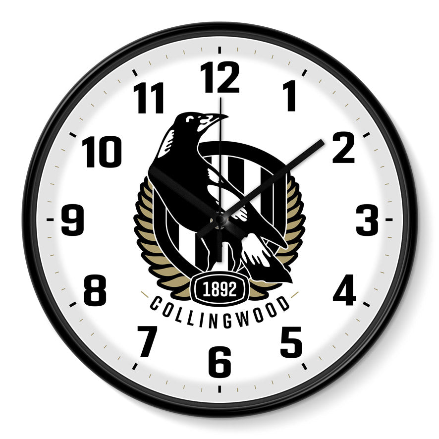 AFL Collingwood Magpies Wall Clock 30cm
