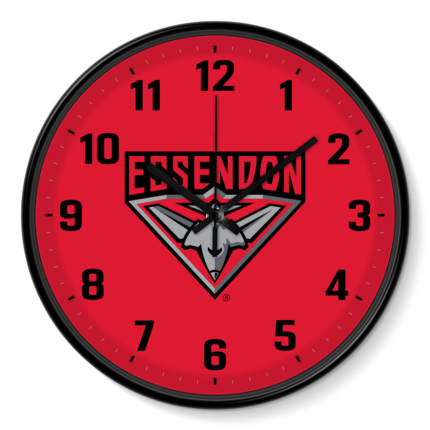 AFL Essendon Bombers Wall Clock 30cm