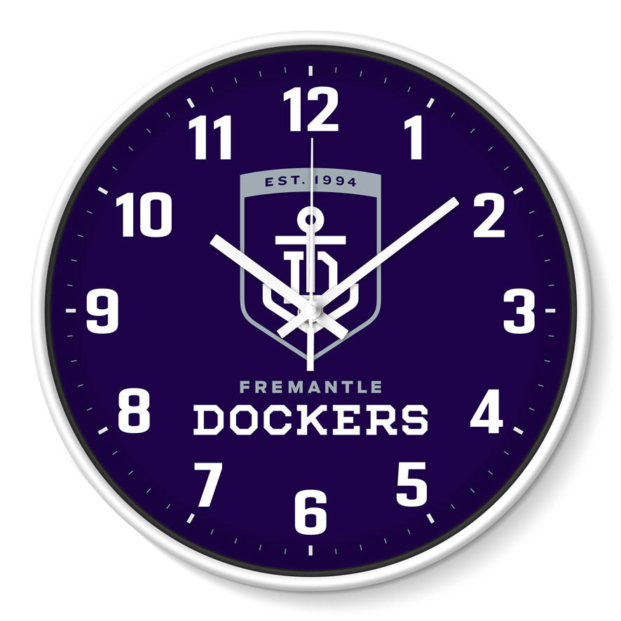 AFL Fremantle Dockers Wall Clock 30cm