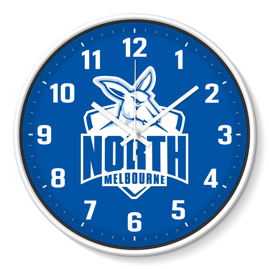 AFL North Melbourne Kangaroos Wall Clock 30cm