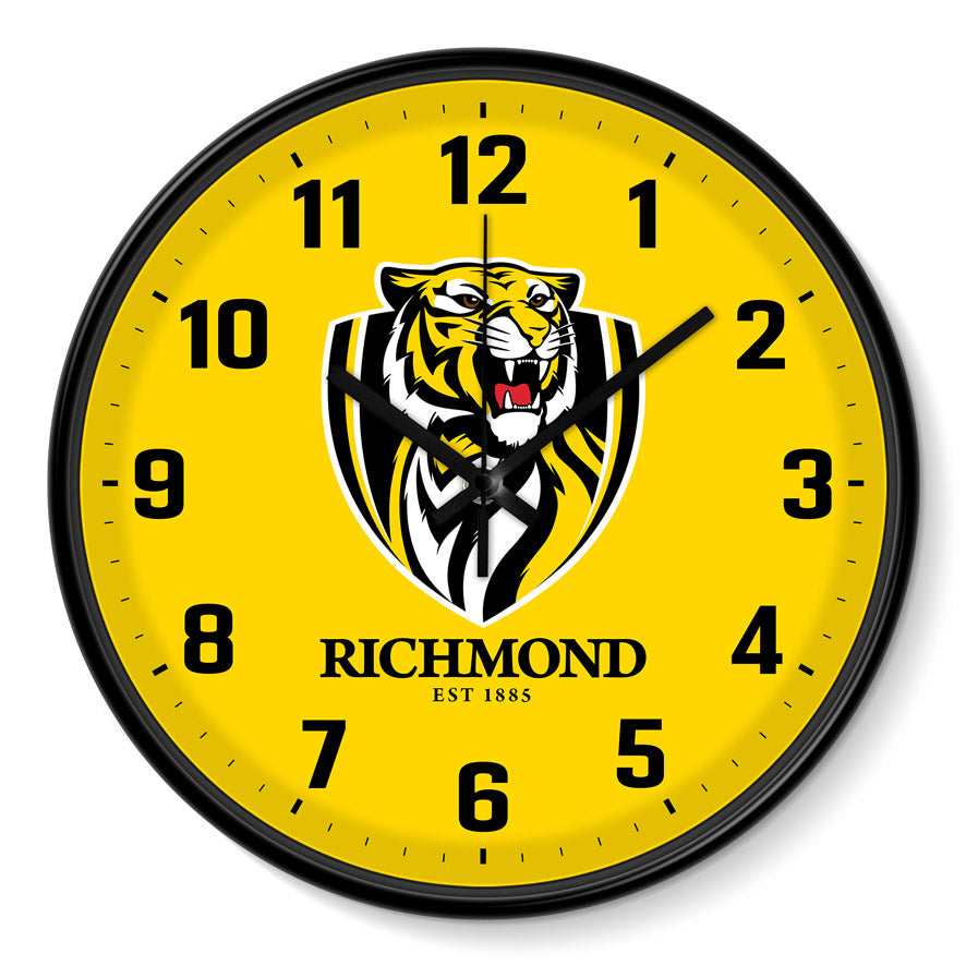 AFL Richmond Tigers Wall Clock 30cm