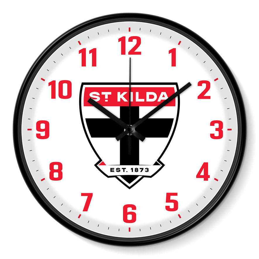 AFL St Kilda Saints Wall Clock 30cm