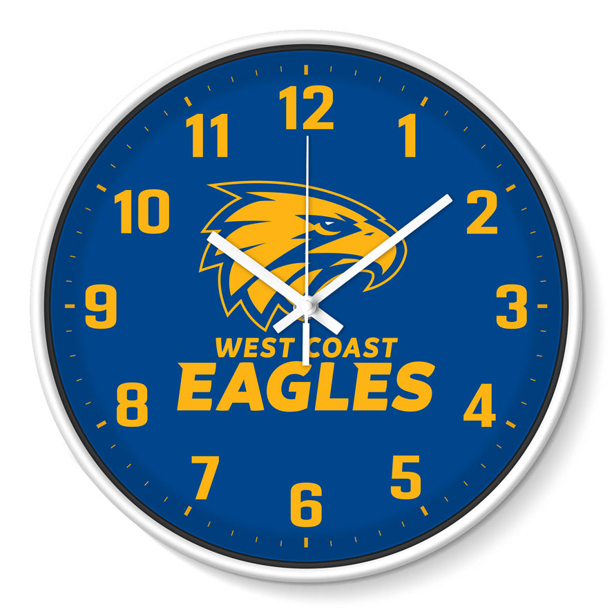 AFL West Coast Eagles Wall Clock 30cm