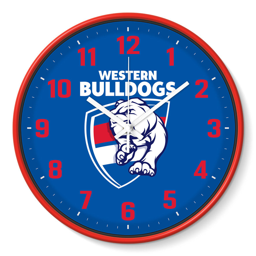 AFL Western Bulldogs Wall Clock 30cm