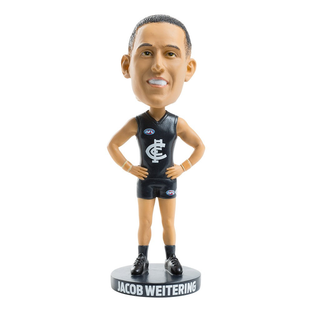 AFL Carlton Blues JACOB WEITERING Bobblehead Collectable 18cm tall
