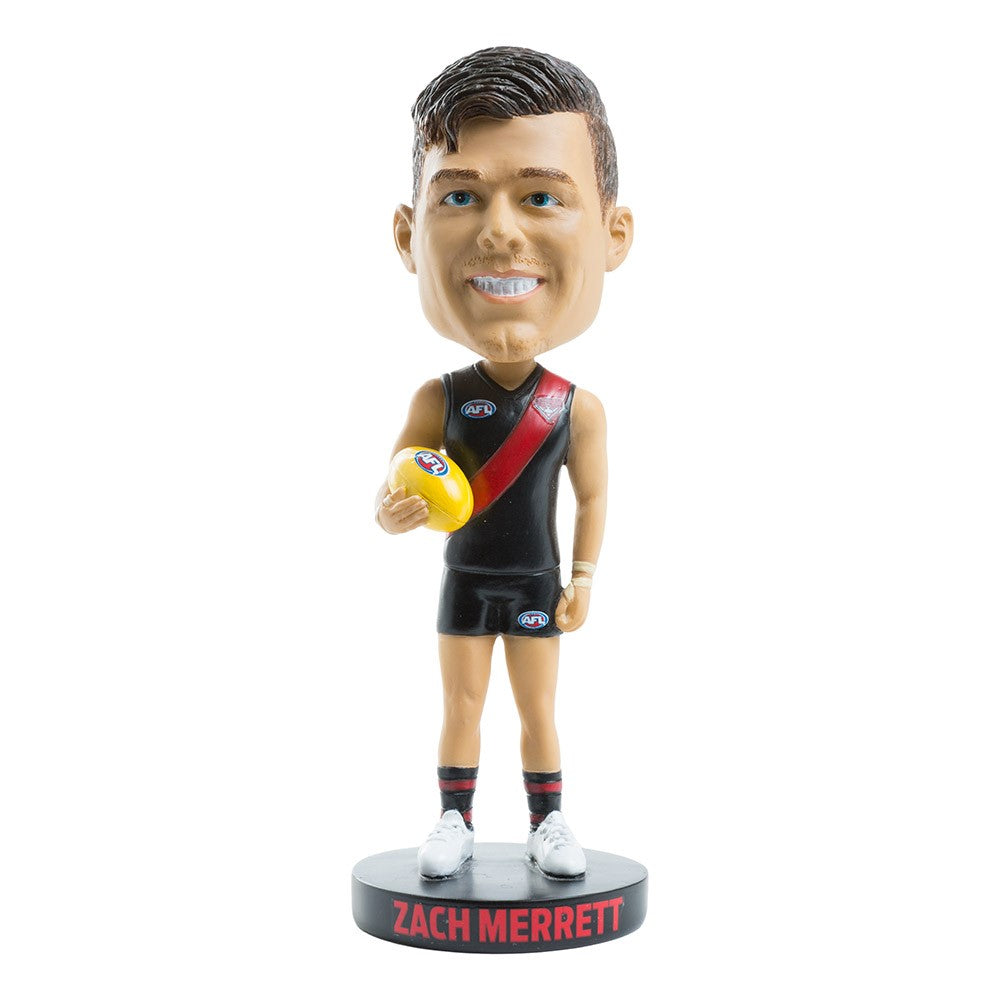 AFL Essendon Bombers ZACH MERRETT Bobblehead Collectable 18cm tall