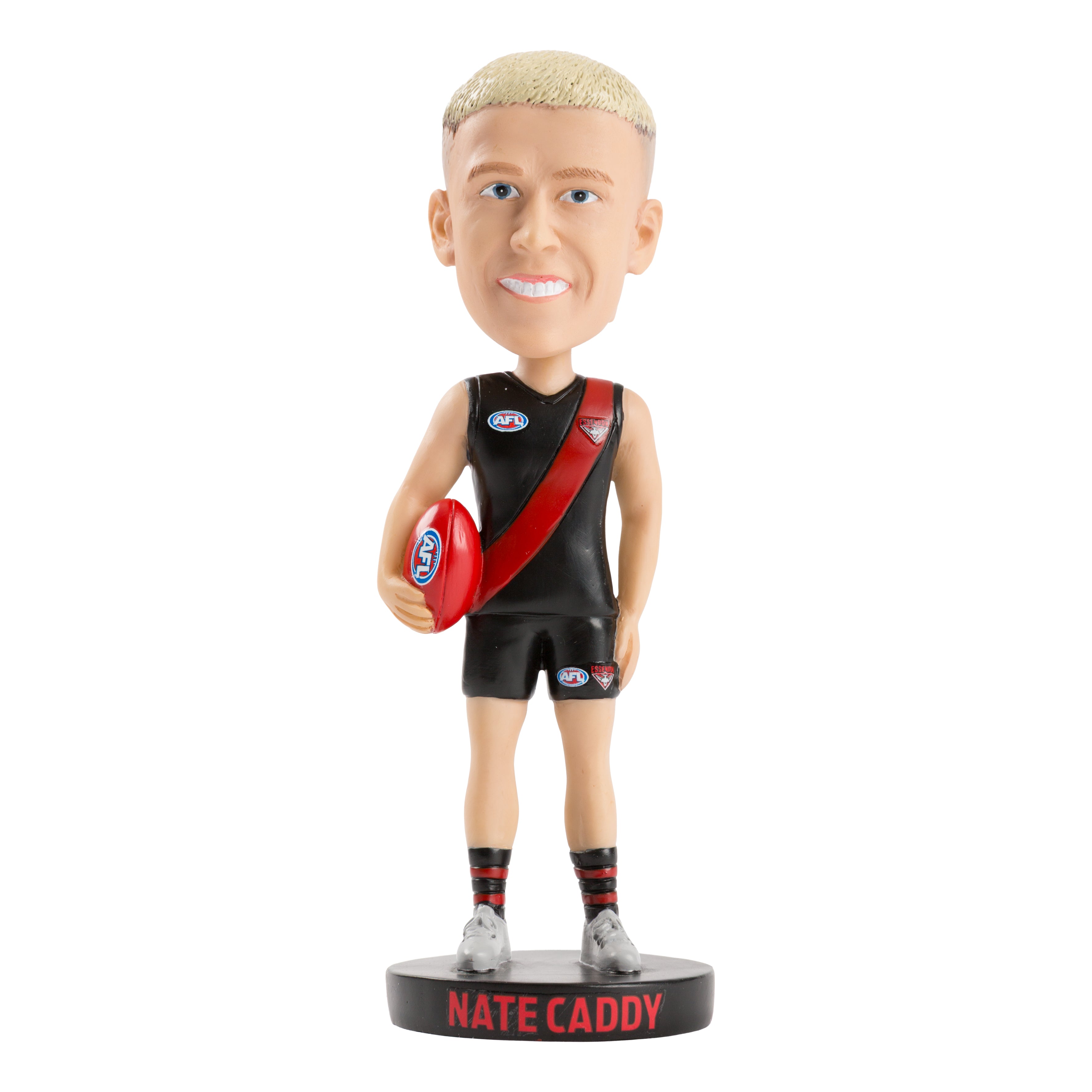 AFL Essendon Bombers NATE CADDY Bobblehead Collectable 18cm tall Statue