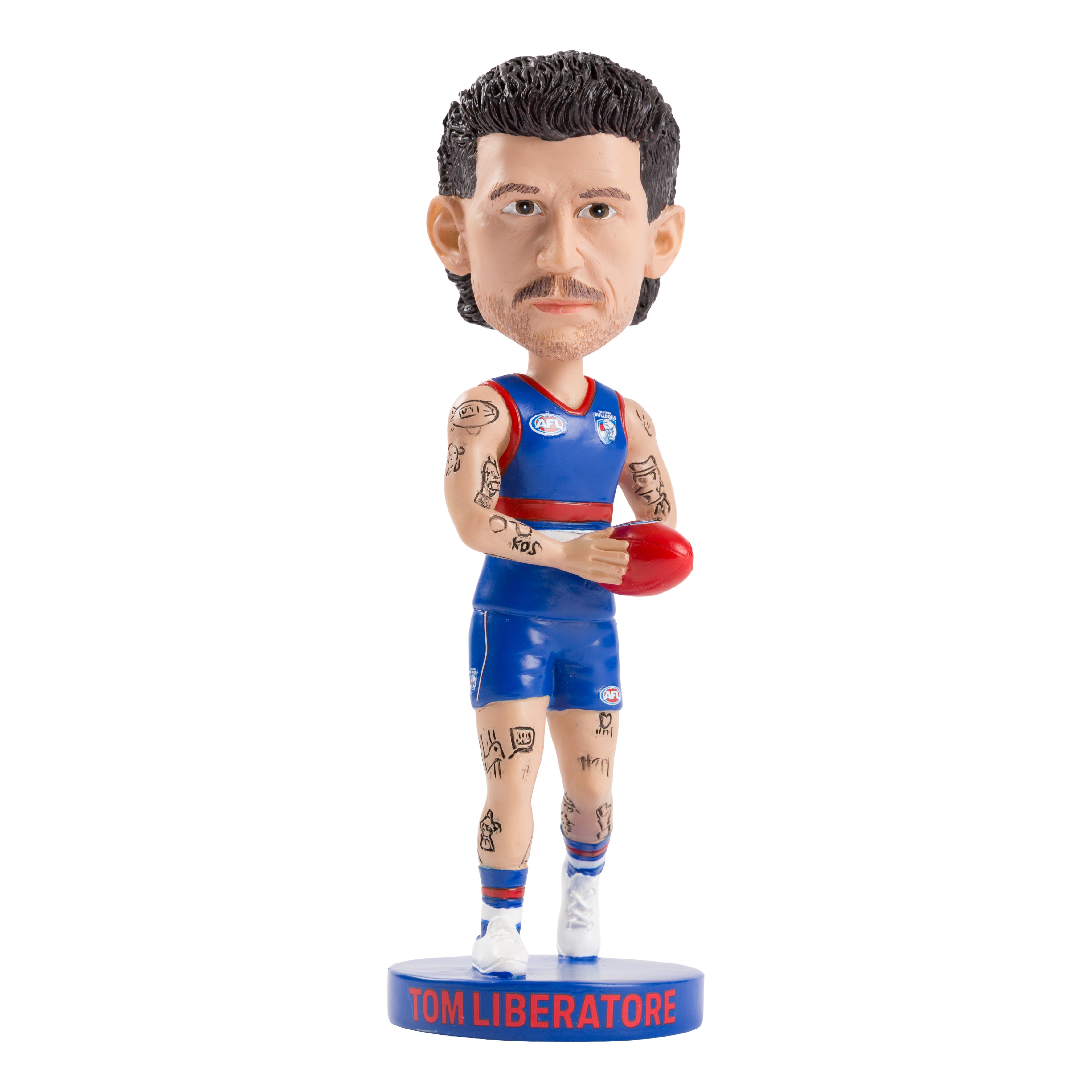 AFL Western Bulldogs TOM LIBERATORE Bobblehead Collectable 18cm tall Statue