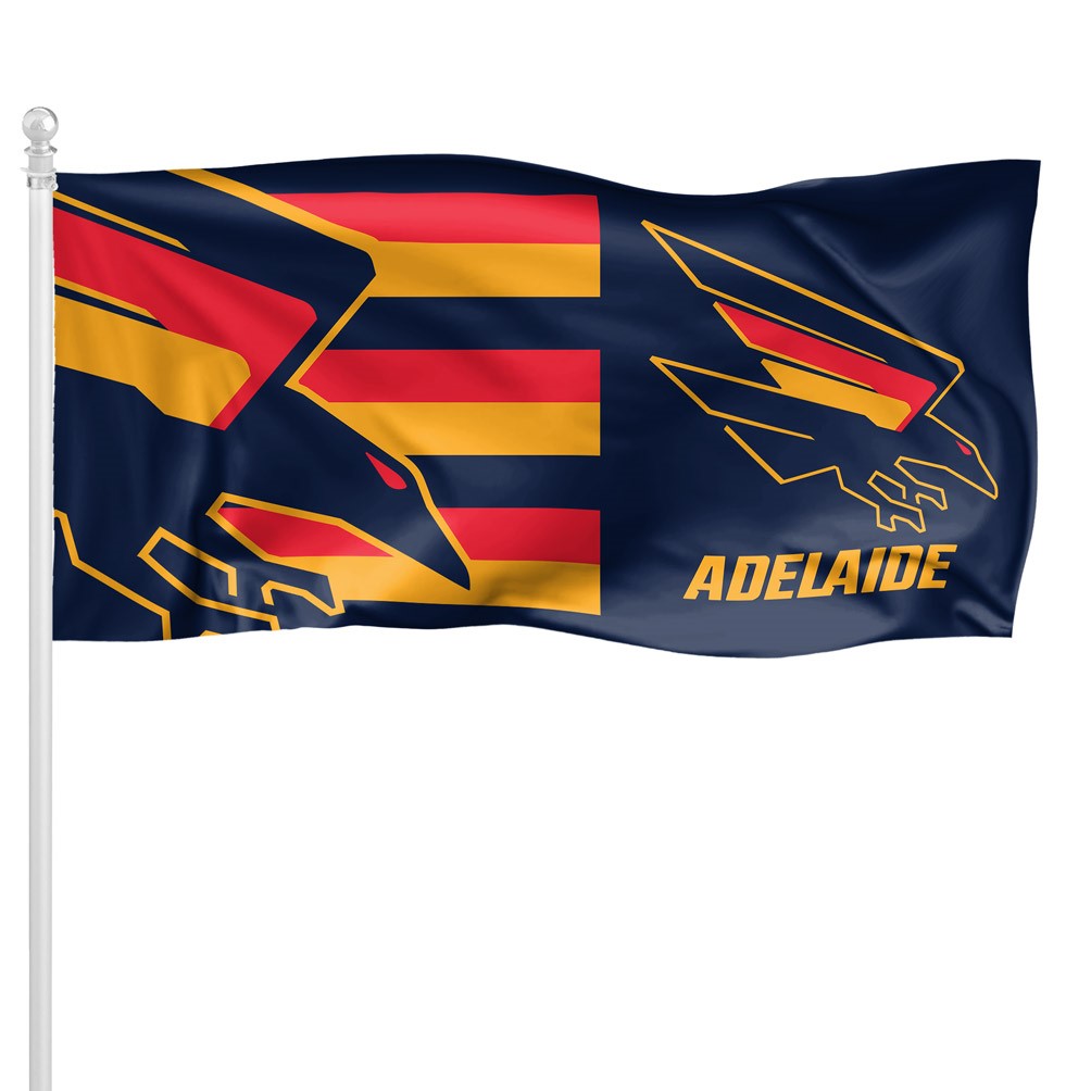 AFL Adelaide Crows - Large Flag Pole Style - 180cm x 90cm (Pole not included)