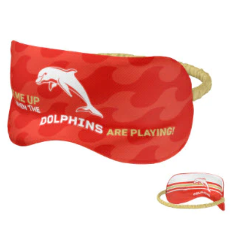NRL Redcliffe Dolphins Sleep Mask - Double Sided - Official NRL Product