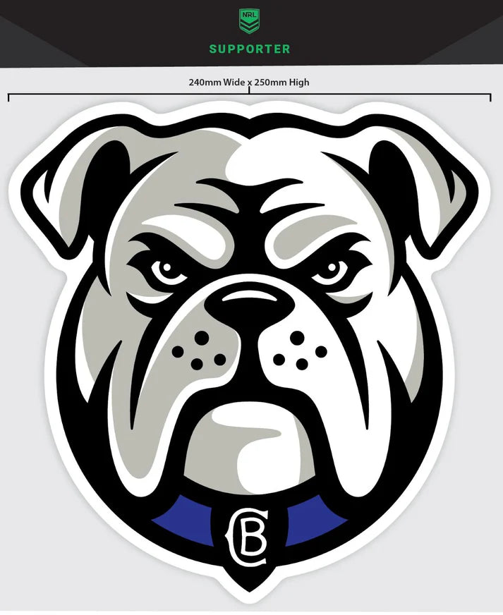 NRL Canterbury Bulldogs Mega Size Decal 25cm(H) x24cm(W)  New Logo Stickers